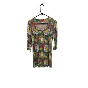 Boden Women's Floral Print 3/4 Sleeve Dress, Size US 8 / UK 12
